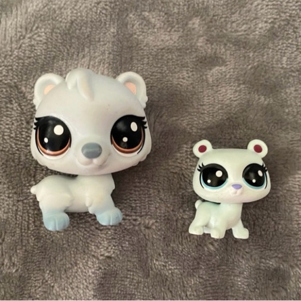 LPS Polar Bear #3-113 and Mini advent Polar Bear